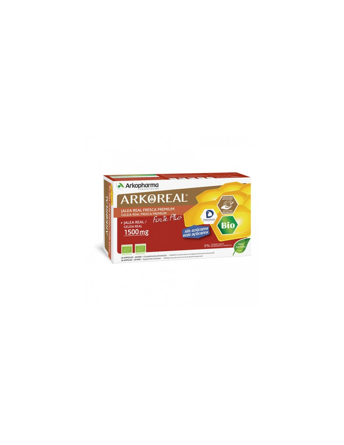 ARKOREAL JALEA REAL FRESCA FORTE PLUS 1500MG 20 AMPOLLAS 1 ARKOREAL JALEA REAL FRESCA FORTE PLUS 1500MG 20 AMPOLLAS