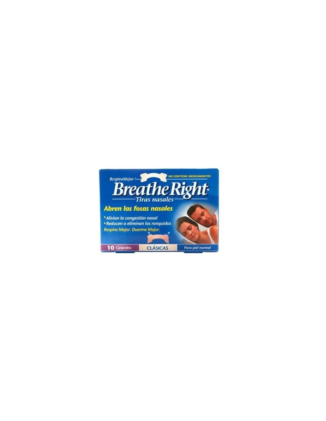 BREATHE RIGHT TIRAS NASALES GRANDE 10 UND 1 BREATHE RIGHT TIRAS NASALES GRANDE 10 UND
