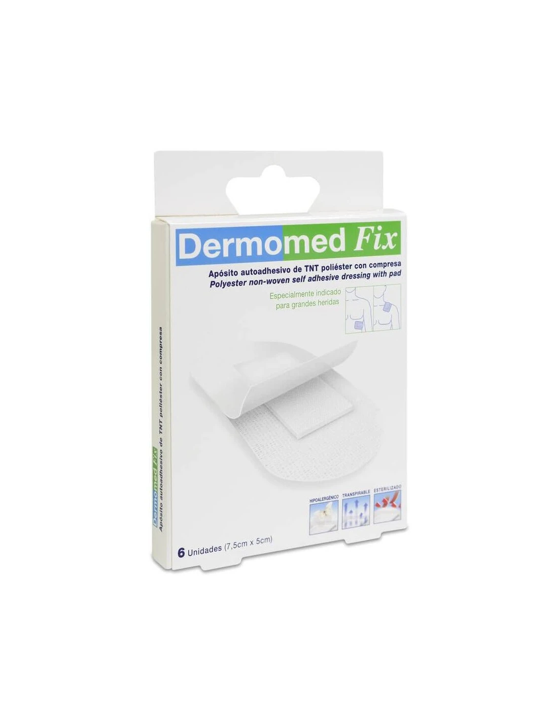 DERMOMED FIX APOSITO ESTERIL AUTOADHESIVO 9 CM X 5 CM 6 UNIDADES 1 DERMOMED FIX APOSITO ESTERIL AUTOADHESIVO 9 CM X 5 CM 6 UNIDADES