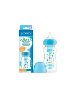 DR BROWN´S BIBERON TETINA SILICONA BOCA ANCHA NATURAL 270 ML AZUL BOSQUE