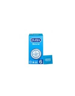 DUREX PRESERVATIVO NATURAL PLUS EASY ON 6 UNIDADES
