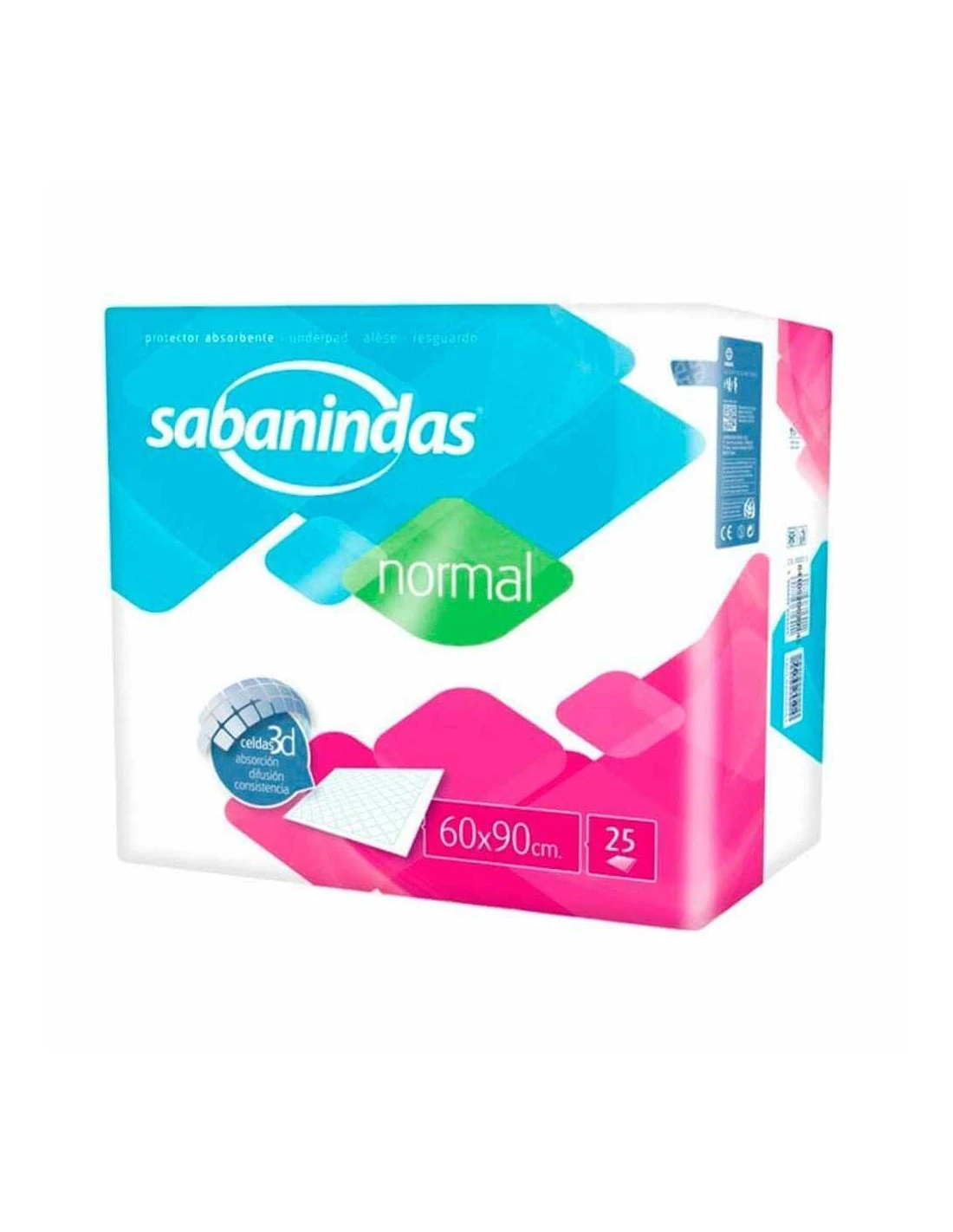 INDAS SABANINDAS EMPAPADOR NORMAL 60X90 CM 25 UNIDADES 1 INDAS SABANINDAS EMPAPADOR NORMAL 60X90 CM 25 UNIDADES
