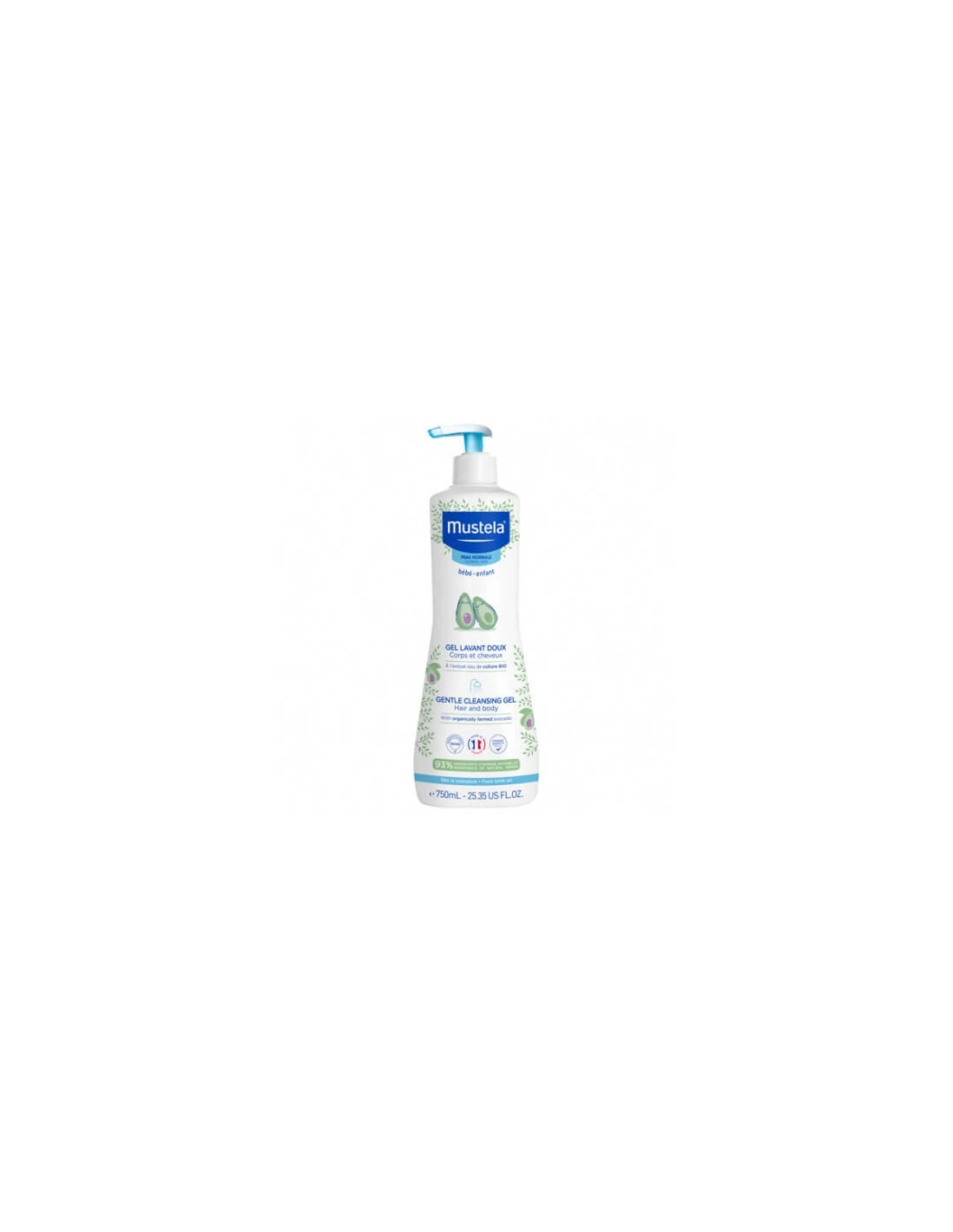 MUSTELA BEBE GEL DERMOLIMPIADOR 750 ML 1 MUSTELA BEBE GEL DERMOLIMPIADOR 750 ML