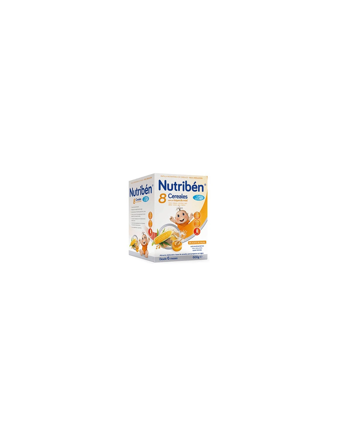 NUTRIBEN 8 CEREALES Y MIEL C LECHE ADAPTADA 600 G 1 NUTRIBEN 8 CEREALES Y MIEL C LECHE ADAPTADA 600 G