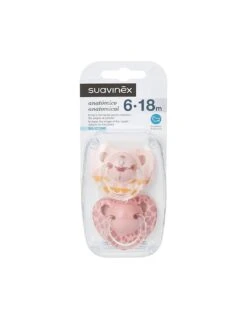 SUAVINEX CHUPETE SILICONA TETINA ANATOMICA 6 - 18 MESES 2 UNIDADES