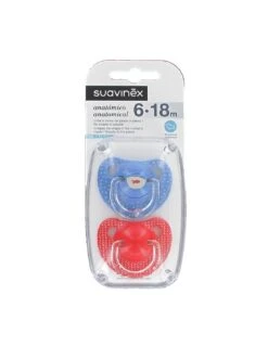 SUAVINEX CLASICO CHUPETE SILICONA ANATOMICO 6-18 MESES 2 UNIDADES